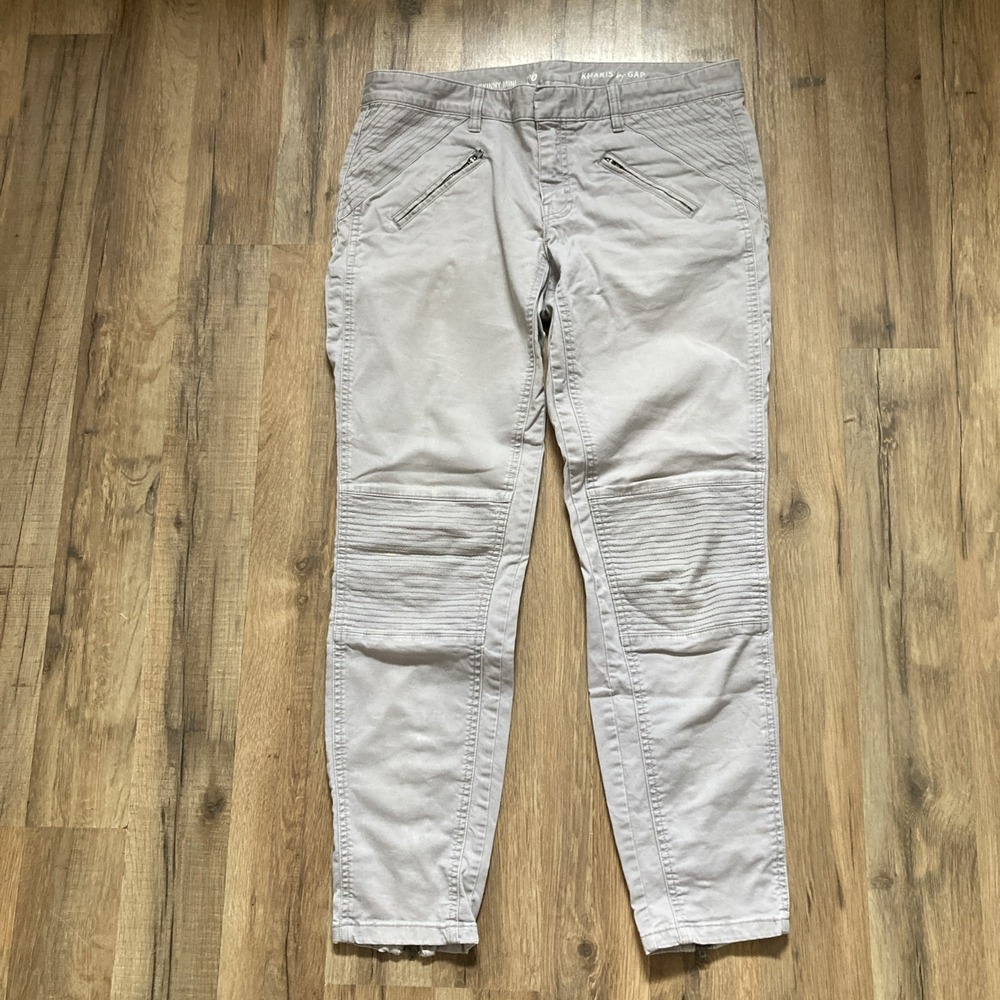 Gap Skinny Mini Women's Low Rise Utility Ankle Zip Size 6 Pants Grey Gorpcore
